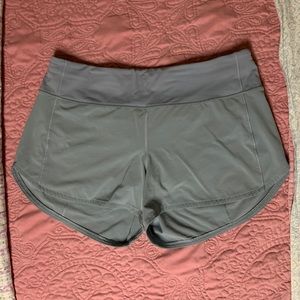 Gray Lululemon Speed Up Shorts (4 inch) size 10